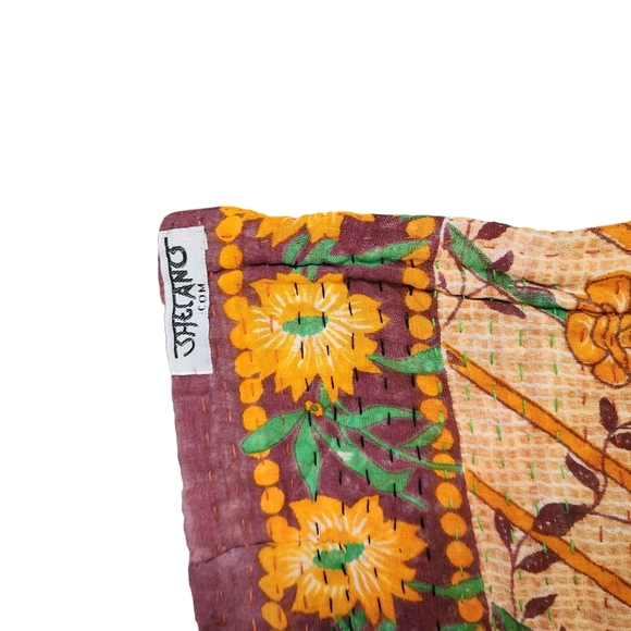 VINTAGE quilted textured ultra soft fabric Saree 36 x 78 - Picture 7 of 9